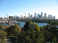 City from signalling tower, Naval Heritage Centre, Garden Island